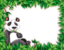 Een panda op aardkader vector