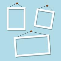 Set van witte blauwe frames vector