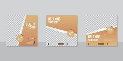 creatief concept social media-sjabloon voor schoonheidssalon vector