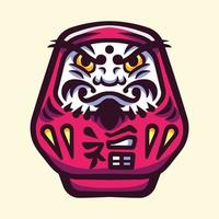 japans daruma pop illustratie logo vector