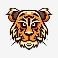 tijger hoofd mascotte sport logo vector