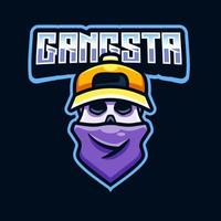 gangsta schedel logo vector