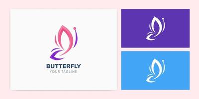 schoonheid vlinder of mot logo sjabloonontwerp vector
