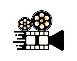 combinatie reel film met videorecorder vector