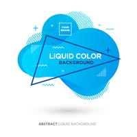 Abstract Liquid Living Coral Color Banner met lijnkader en merklogo vector