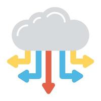 concepten voor cloudnetwerken vector