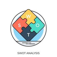 swot-analyseconcepten vector