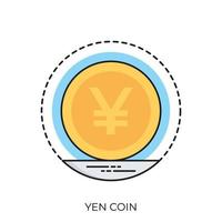 yen munt concepten vector