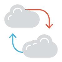 back-upservice in de cloud vector