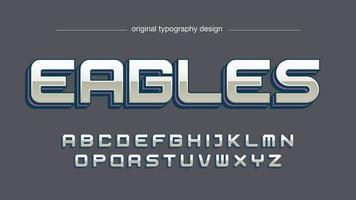 zilver sport gaming 3d typografie vector