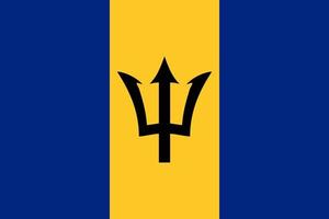 vlag van barbados vector