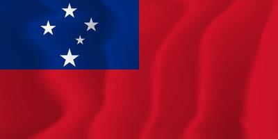 samoa nationale wapperende vlag achtergrond afbeelding vector