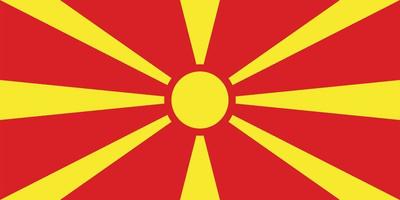 vlag van noord macedonië vector