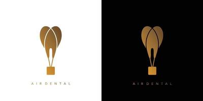 air dental logo, modern en uniek vector