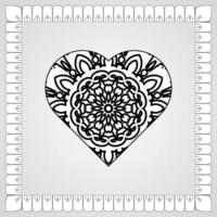 cirkelvormig patroon in de vorm van mandala met bloem voor henna mandala tattoo decoratie vector