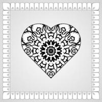 cirkelvormig patroon in de vorm van mandala met bloem voor henna mandala tattoo decoratie vector