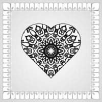 cirkelvormig patroon in de vorm van mandala met bloem voor henna mandala tattoo decoratie vector