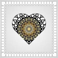 cirkelvormig patroon in de vorm van mandala met bloem voor henna mandala tattoo decoratie vector