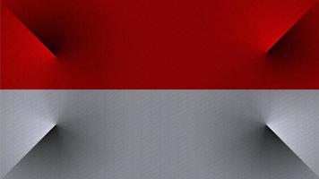 Indonesische nationale vlag afbeelding vector van pop-up strepen met spotlichten. rode en witte canvasachtergrond.