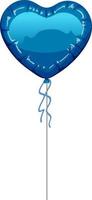 blauw hart ballon geïsoleerd vector