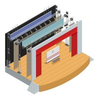 Isometrische Theater Stage Poster vector