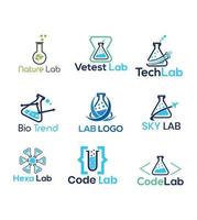 lab logo ontwerp bundel vector