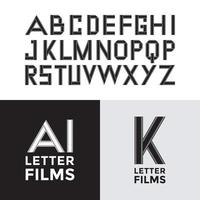 brief filmset logo ontwerpsjabloon vector