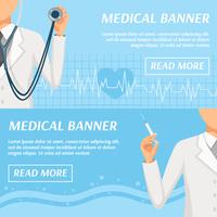 Medisch Horizontaal Banners Webpagina Ontwerp vector