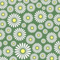 groene weide madeliefje bloemen land patroon vector