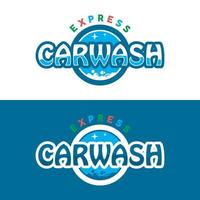 express car wash logo ontwerpsjabloon vector