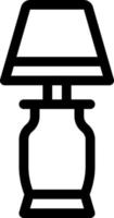 tafellamp lijn pictogram illustratie vector