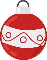 Kerstmis rode bal voor vakantie decoraties vectorillustratie. kerstboomversiering. vakantie element vector