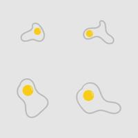 omelet pictogram, ei pictogram vectorillustratie vector