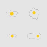 omelet pictogram, ei pictogram vectorillustratie vector