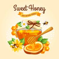 zoete honing poster vector