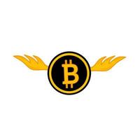 bitcoin vector stock illustratie. concept elektronische valuta vectorillustratie. bitcoin-pictogram. afbeelding van cryptocurrency. gouden bitcoin-vector. virtueel geld