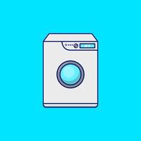 wasmachine cartoon stijl illustratie vector