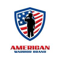 amerikaans leger schild logo vector