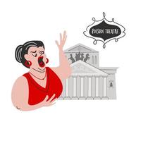 Russische opera. vectorillustratie. vector