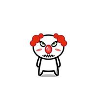 clown schattig karakter vector ontwerp gezicht