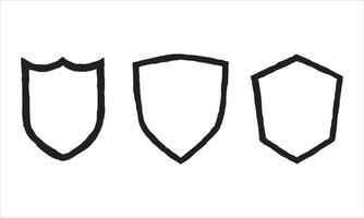 verschillende schilden voor logoframes vector