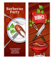 Barbecue verticale banners vector