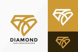 abstracte letter h diamant kristal logo vector ontwerp. abstract embleem, ontwerpen concept, logo's, logo element voor sjabloon.