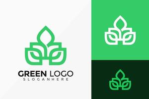 natuur groen blad logo vector ontwerp. abstract embleem, ontwerpen concept, logo's, logo element voor sjabloon.