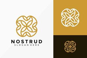 nostrud lotusbloem logo ontwerp. creatief idee logo's ontwerpen vector illustratie sjabloon