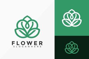 lotusbloem logo ontwerp, minimalistische logo's ontwerpen vector illustratie sjabloon