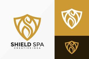 luxe schoonheid schild spa logo vector ontwerp. abstract embleem, ontwerpen concept, logo's, logo element voor sjabloon.