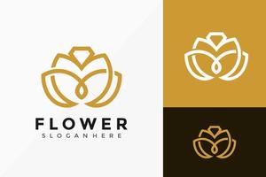 koninklijke bloem sieraden logo ontwerp, elegante moderne logo's ontwerpen vector illustratie sjabloon