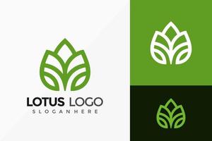 lotus bloemen creatief logo-ontwerp. moderne idee logo's ontwerpen vector illustratie sjabloon