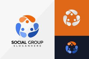 sociale groep bedrijf logo ontwerp, moderne logo ontwerpen vector illustratie sjabloon